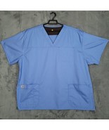 NEW Carhartt Men&#39;s 3XL Ripstop Multi-Pocket Scrub Top Shirt, Ceil Blue, ... - £22.54 GBP