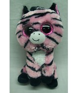 TY Beanie Boos BIG EYED PINK ZOEY THE ZEBRA 6&quot; Plush STUFFED ANIMAL TOY - £11.61 GBP