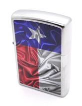 Texas Flag Zippo Lighter Satin Chrome - $28.99