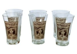 6x Vintage The Archives Coca-Cola 16oz Flair Drinking Glass by Libbey - $75.42