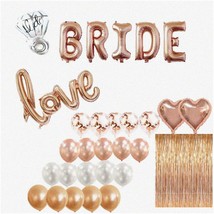 Rose Gold Romance Bridal Shower Bachelorette Party Decorations Kit - Fringe Curt - $43.55