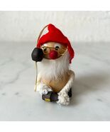 Vintage Kurt Adler Santa Gnome with Glasses and Bottle Wooden Christmas ... - $32.81 CAD