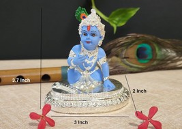 Ceramic Krishna Idol Standing Krishna Playing Basuri | Flute | Kanah JI ... - £54.33 GBP