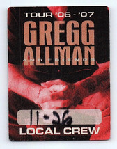 Gregg Allman Concerto Tour 2006-2007 Backstage Pass - £23.55 GBP