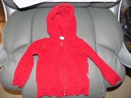 Burt&#39;s Bees Baby Red Hooded Jacket Size 6/9 Months Infant EUC - £12.04 GBP