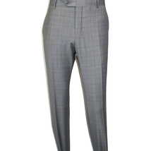 Men Suit BERLUSCONI Turkey Italian Wool 180's Glenn Plaid K230-12 Gray Blue image 12