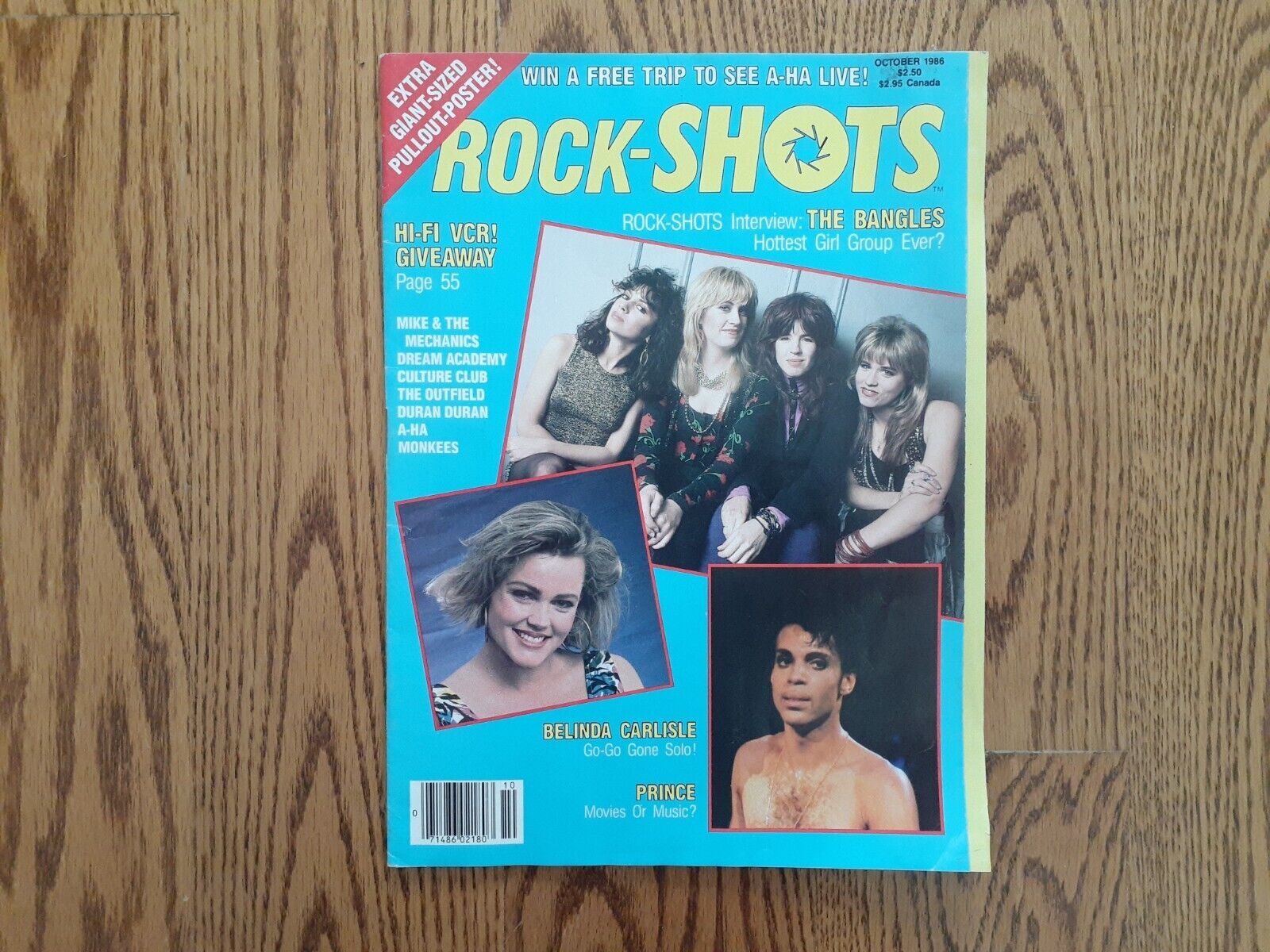 ROCK-SHOTS WITH COVER OF PRINCE BANGLES BLINDA CARLISE OCT. 1986 EXTREML... - $18.49