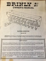Brinly Slicing Lawn Aerator Model SA-361 BH Operating Manual And Parts G... - $5.85