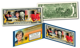 ANGELA MERKEL World&#39;s Most Powerful Person Germany Official U.S. Genuine $2 Bill - £11.17 GBP