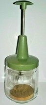Nut Food Chopper Avocado Green ANDROCK Hand Operated Plunger With 8 oz G... - £15.92 GBP