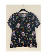 Disney The Nightmare Before Christmas Jack Skellington Scrub Top Size Small - $266.09 MXN