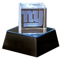 NEW YORK GIANTS Light up Square Logo Crystal laser Cube With base GREAT ... - $416.80 MXN