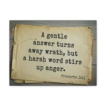  Proverbs 15:1 A Gentle Answer Bible Verse Canvas Christian Wall - £56.02 GBP+