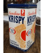 Vintage Sunshine Krispy Saltines Crackers Metal Storage Tin 14.5oz Mid-C... - $54.84 CAD