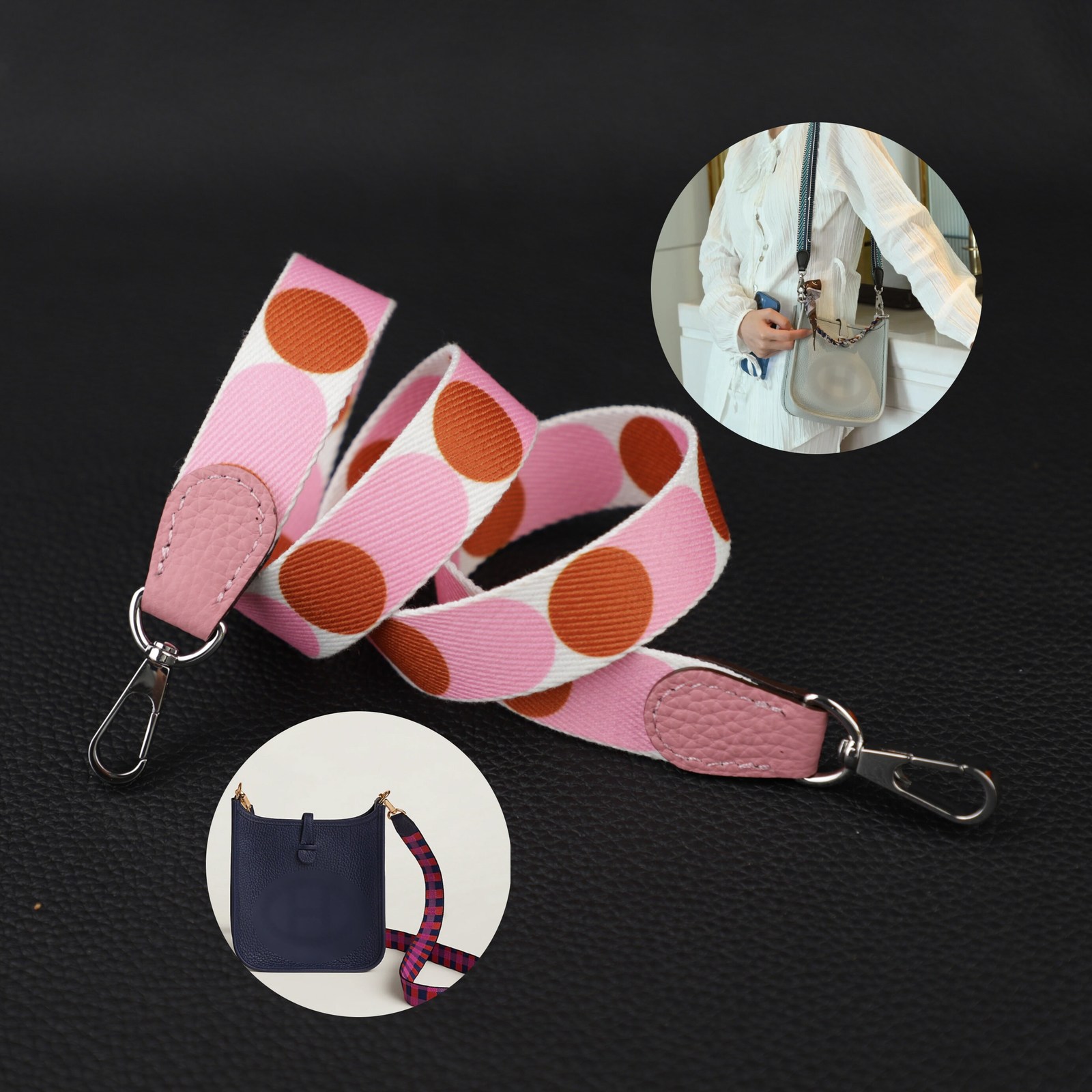 25mm sangle canvas shoulder bag strap for Evelyne TPM Bag, and the bag strap fit