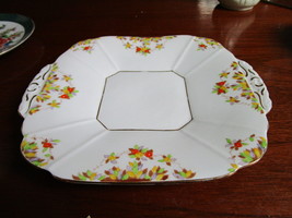 Melba bone china England Autumn Time pattern tray, 9 x 71/2&quot; floral - £31.13 GBP