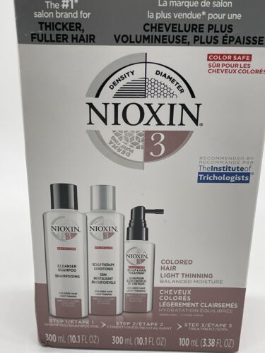 Nioxin System 3 Starter Kit 3Pc Set 300ml/10oz Color Treated Full Size - $23.75