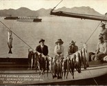 Vtg Postcard 1910s Sonora Mexico - Trolling Fishing Guaymas Bay Hotel Albin - £15.55 GBP