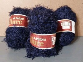 Patons Allure Yarn 5 Bulky 4 Skeins Sapphire 47 Yards 1.75oz - $27.86