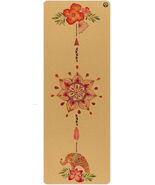 Yoloha Aura Cork Yoga Mat Tropical Vibes Non-Slip 6mm Thick 72&quot; x 26&quot; Du... - $39.59