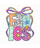 Eagles Mascot Coquette Bow PNG, Funky Leopard Letters PNG, School Spirit... - $2.50