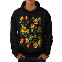 Wellcoda Cute Flower Mens Hoodie, Pattern Casual Hooded Sweatshirt - £26.08 GBP+