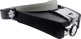 Headband Magnifier w/ 3 Multi-Depth Magnifying Lenses &amp; Detachable Work light - £19.94 GBP