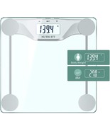 The 400-Pound Nutri Fit Digital Body Weight Bathroom Scale With Step-On - $569.18 MXN