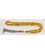 Worry Beads Baltic Gold Carved Amber 45 Beads - Sterling Tassel UNIQUE C... - £1,027.73 GBP