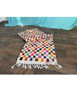 Checkered Moroccan Runner ,Beni Ourain rug, Moroccan Rug, Wool Runner , ... - £315.06 GBP