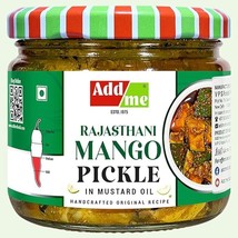 Rajasthani Mango Pickle 300g in mustard oil, seedless Without Stone, - £20.37 GBP