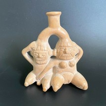 Pre Columbian Moche Terracotta Fertility Figures Stirrup Spout Vessel Er... - $395.00