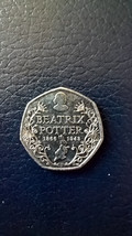Beatrix Potter 150th Anniversary 50p Fifty Pence Coin 2016 - $15.27 CAD
