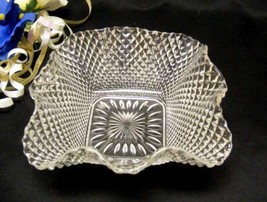 1016 Reduced Antique Westmoreland Clear Crimped Deep Dish Candy Bowl    - $9.00