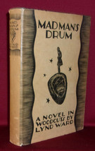 Lynd Ward MAD MAN&#39;S DRUM First edition 1930 Woodcut Novel No Words Hardcover DJ - £215.10 GBP