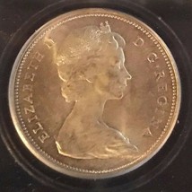 1965 Canadian Silver Dollar $1 Coin, Graded ICG - MS63 (Free Worldwide Shipping) - £22.55 GBP