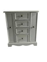 Kohls White Table Top Jewelry Box Storage Mirror Drawers 11&quot; X 9.5&quot; X 4.75&quot; - £35.41 GBP