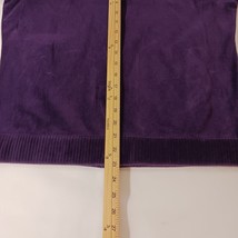 Jennifer Moore Women's Cotton Blend Full Zip Pockets Velvet Purple Soft Jacket M image 14