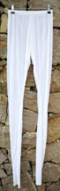 White Indian Churidar Pants Women Mesh Sequin Leggings Pakistani XS Small - £8.23 GBP