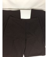 John Paul Richard Women Brown Casual Pants Size 6 Striped Stretch Style ... - £22.56 GBP
