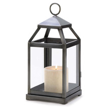 Rustic Silver Contemporary Candle Lantern - £28.31 GBP