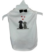 Bougie Pets Bows Puppy Love White Dog Tank T-Shirt Dog Clothing Black An... - £7.94 GBP