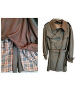 Vintage Trench Coat Made In Poland Zip Out Liner Removal Collar Wool Heavy - $226.71