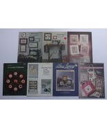 Vintage Cross Stitch Pattern books / booklets Lot of 7 For Needlework Lo... - $13.98