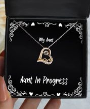 Unique Aunt Gifts, Aunt in Progress, Unique Christmas Love Dancing Necklace Gift - £38.67 GBP