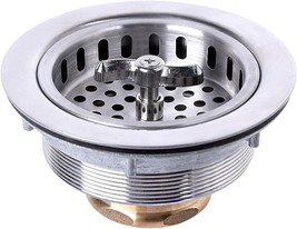 304 Stainless Steel Kitchen Sink Twist Lock Basket Drain Assembly, Varna... - $39.99