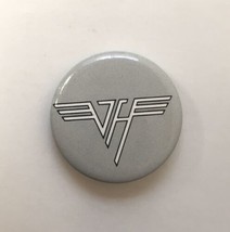 Vintage Van Halen Button Pin Grey and White for Jacket Hat Hair Bands - £9.37 GBP