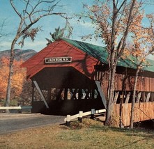 1960 Postcard Covered Bridge Jackson New Hampshire Ellis River Vintage CHXE - $19.99