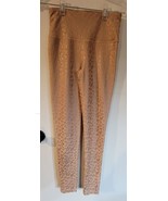 Womens S Mono B Pink Metallic Pattern Athletic Yoga Gym Running Pants - $165.69 MXN