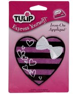 Tulip Express Yourself Iron-On Appliques-Bow Heart - $7.19